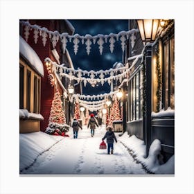 Christmas In Norway Canvas Print