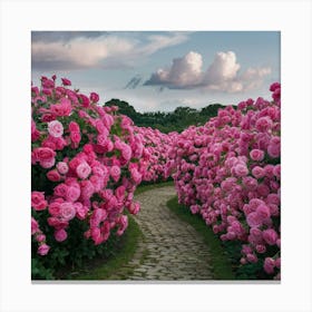 Pink Roses 1 Canvas Print