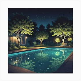 Swimming Art Print (1) Canvas Print