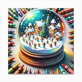 Super Kids Creativity:Snow Globe With Crayons Canvas Print