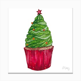 Christmas Cupcake 1 Canvas Print