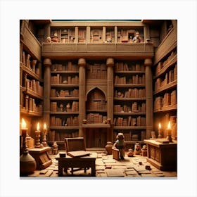 Library Of Books 1 Canvas Print