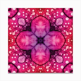 Pink Alcohol Ink Flower Pattern 4 Canvas Print
