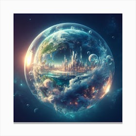 Earth In Space 18 Canvas Print