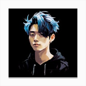 Museum Style Portrait Painting of a korean young boy Canvas Print