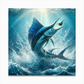 Marlin Fishing 3 Canvas Print