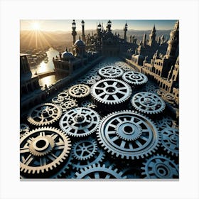 The Gears City Canvas Print