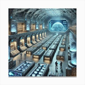 A Science Fiction Scene Depicting The Underground Canvas Print