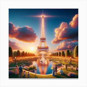 Paris tower Canvas Print