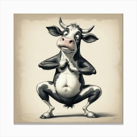 Cow Yoga Pose Canvas Print