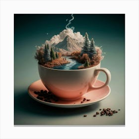 Mountain In A Cup 2 Canvas Print