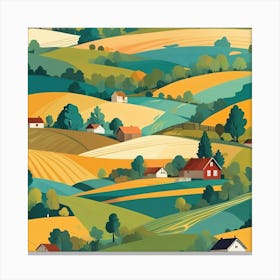 Country Landscape Canvas Print