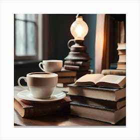 Coffee And Books 13 Canvas Print