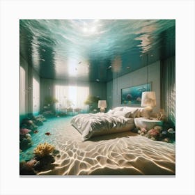 Underwater Bedroom 2 Canvas Print