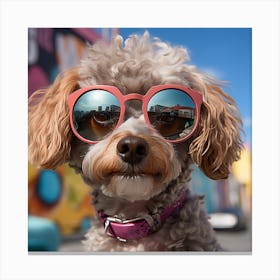 Dog In Sunglasses 2 Canvas Print