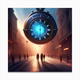 Clock In The Sky Canvas Print