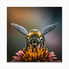 Bee On Flower 1 Canvas Print