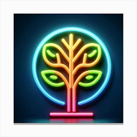 Neon Tree Concept Canvas Print