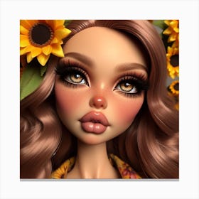 Sunflower Girl Canvas Print