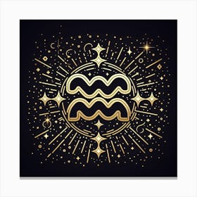 A Zodiac symbol, Aquarius 3 Canvas Print