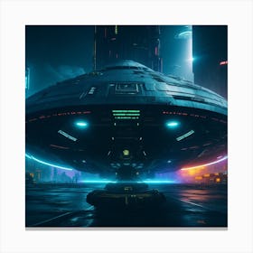 Alien Spaceship Canvas Print