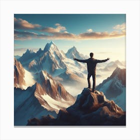 Man on top Canvas Print