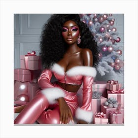 Pink Christmas Canvas Print