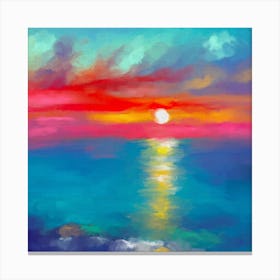 Abstract Sunset Canvas Print