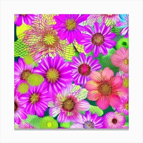 Pink Flowers 1 Canvas Print