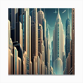 Futuristic City 20 Canvas Print