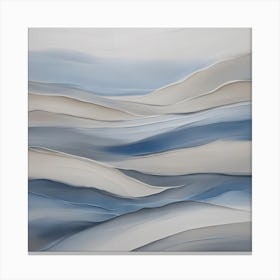 Abstract 'Blue Waves' 1 Canvas Print