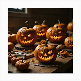 Halloween Pumpkins 1 Canvas Print