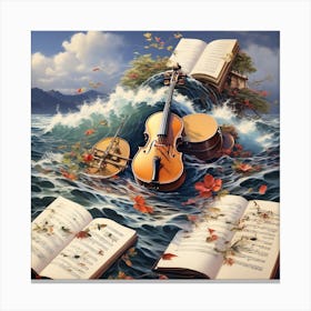 Music, Notes 6 Canvas Print