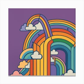 Pixel Art Rainbow Poster 1 Canvas Print