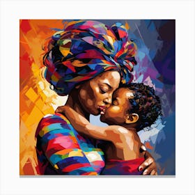 Mother And Child 15 Canvas Print