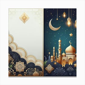 Islamic Greeting Card 1 Canvas Print