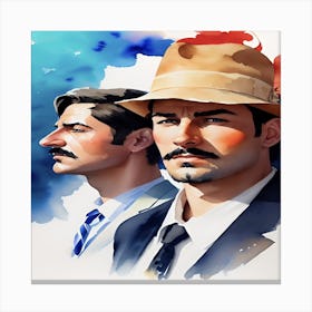 Two Men In Suits 1 Canvas Print