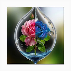 The Realistic And Real Picture Of Beautiful Rose 5 Canvas Print