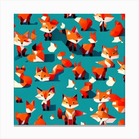 Foxes Canvas Print