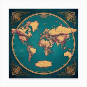 World Map 4 Canvas Print