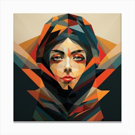 Abstract Geometric Saudi Woman 02 Canvas Print