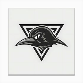 Raven Logo graphic design Canvas Print