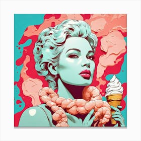 Ice Cream Girl 5 Canvas Print