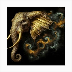 Golden Elephant 9 Canvas Print