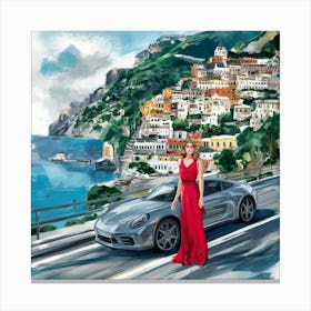 Amalfi Coast Drive Xv Art Illustration Painting Fa Aapg0964rtya Ongl 5t W Gqrxanqotpkcdqdwgx3rua Canvas Print