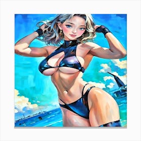 Anime Girl In Bikini-Drucke 08.12.2024--f6375ab3 Canvas Print