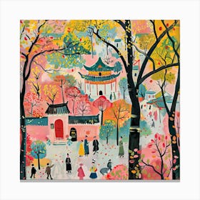 Kids Travel Illustration Xian 1 Canvas Print