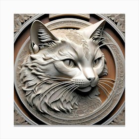 Feline Cat Creative Artwork Illustration 4 Canvas Print