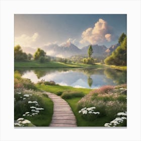 Path To The Lake Canvas Print