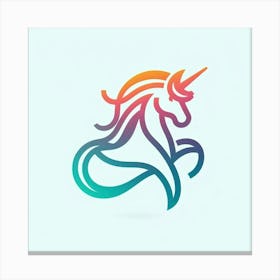 Unicorn Logo Design Canvas Print